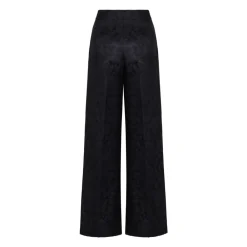 Etro Bukser*Jacquard Wide-Leg Bukser Sort