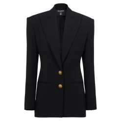 Balmain Jakker*Jakke med snøreliv og 2 knapper Sort