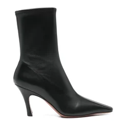 Amina Muaddi Støvler*Jamie Læderstøvler Sort