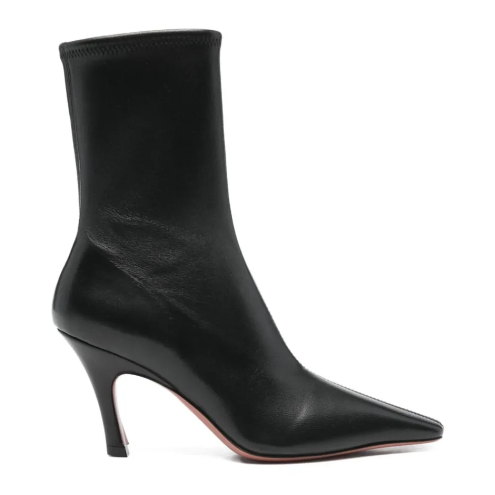 Amina Muaddi Støvler*Jamie Læderstøvler Sort