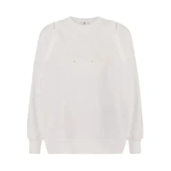 Elisabetta Franchi Sweatshirts*Jersey Sweatshirt med udskæringer Beige