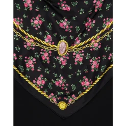 Dolce & Gabbana T-Shirts*Jersey T-shirt med tørklæde Sort