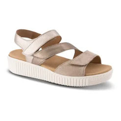 Gabor Sandaler*Justerbar Velcro Sandal med Optifit Indersål Beige