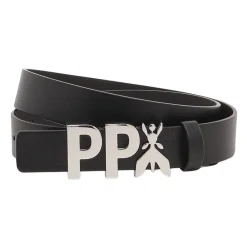 Patrizia Pepe Bælter*Justerbart Bælte med Logo-spænde Sort