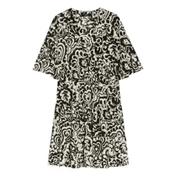 Weekend Max Mara Kjoler*Kaftan-stil bomuldskjole Sort