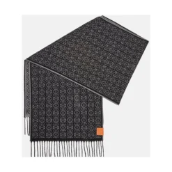 Loewe Tørklæder*Kashmir Anagram Tørklæde med Frynser Sort