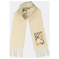 Burberry Tørklæder*Kashmir Frynset Tørklæde Forår-Sommer 2025 Beige