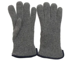 Restelli Guanti Handsker*Kashmirhandsker med Nappa-detaljer Grå