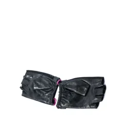 Karl Lagerfeld Handsker*K/Autograph Rhinestone Fingerless Gloves Sort