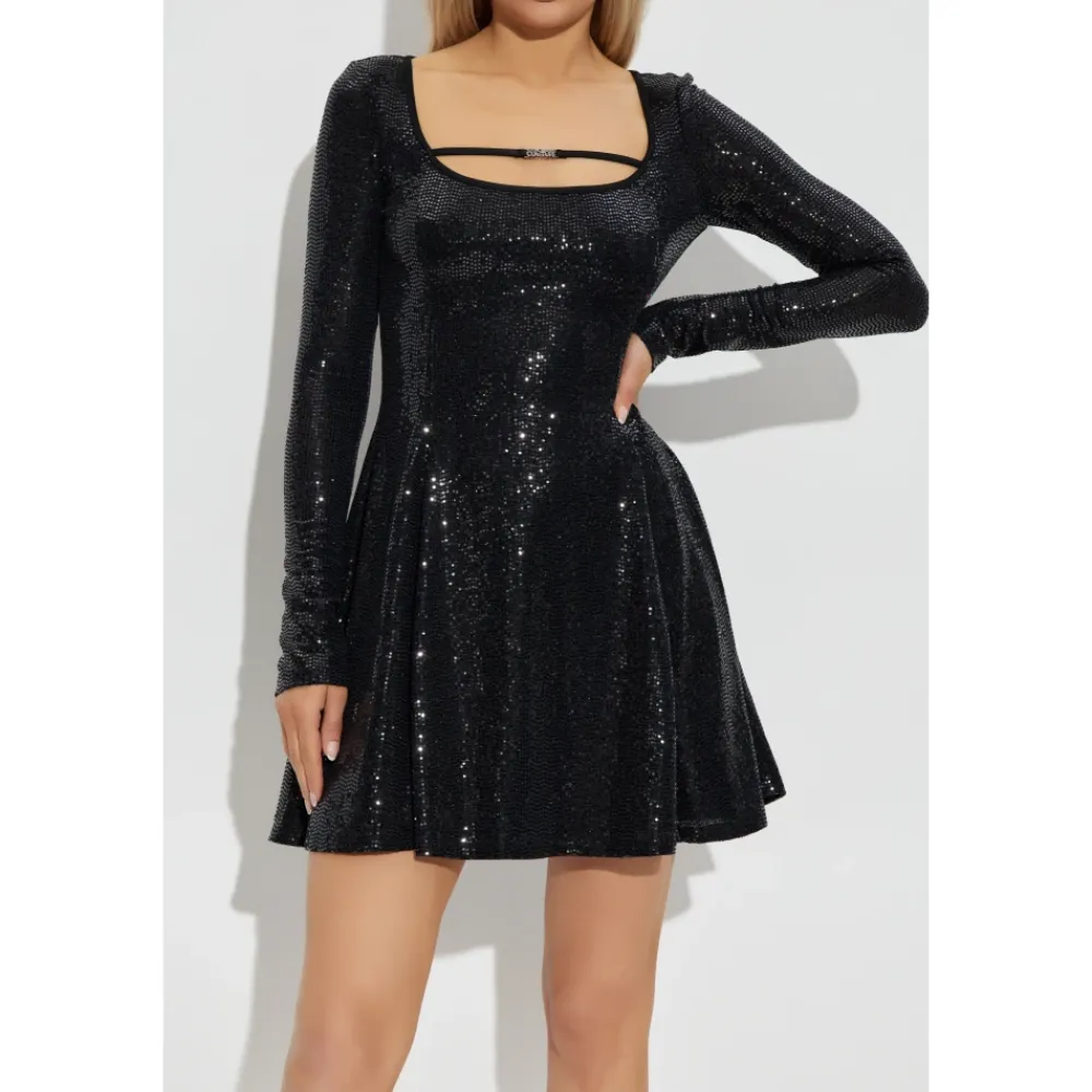 Versace Jeans Couture Kjoler*Kjole med skinnende palietter Sort