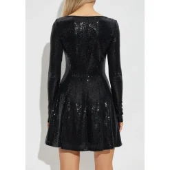 Versace Jeans Couture Kjoler*Kjole med skinnende palietter Sort