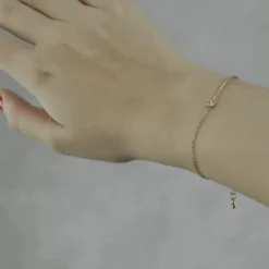 Dansk Copenhagen Smykker*Klar CZ armbånd i dbelægning Gul