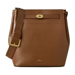 Mulberry Skuldertasker*Klassisk Bucket Taske med Postman's Lock Brun