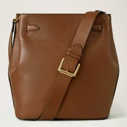 Mulberry Skuldertasker*Klassisk Bucket Taske med Postman's Lock Brun