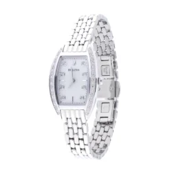 Bulova Ure*Klassisk Dame Diamant Ur Hvid