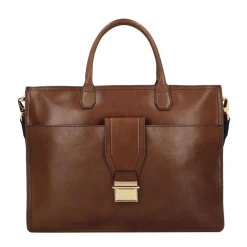 The Bridge Laptop Tasker*Klassisk Læder Messenger Taske Unisex Brun