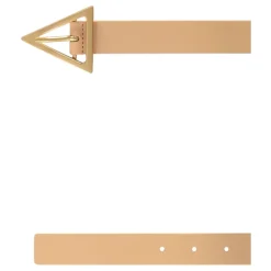 Bottega Veneta Bælter*Klassisk Læderbælte med Guldtonet Hardware Pink