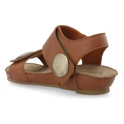 Cashott Sandaler*Klassisk lædersandal - Cognac Brun