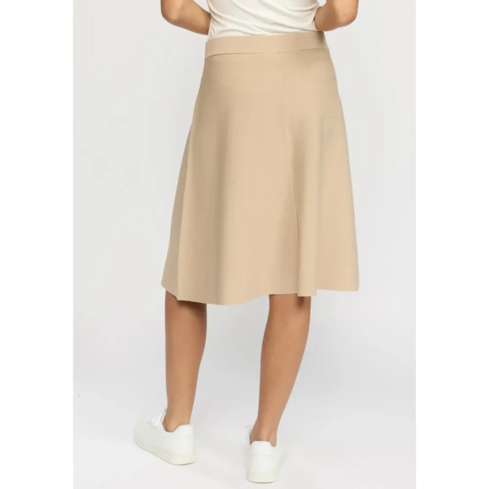 2-Biz Nederdele*Klassisk Sand Nederdel Liva.Sp25 Beige