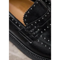 Angulus Loafers*Klassisk Penny Loafer Læder Kvinder Sort
