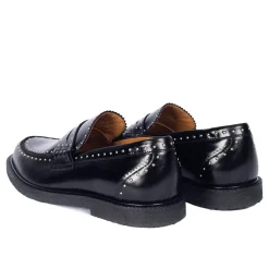 Angulus Loafers*Klassisk Penny Loafer Læder Kvinder Sort
