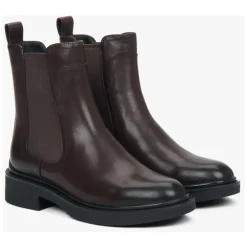 Estro Chelsea Boots*Klassiske Chelsea Støvler med Let Isolering Brun