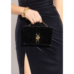 Versace Clutch*Kleio Quilted Mini Clutch Sort