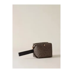 Borbonese Toilettasker*Kompakt Nylon Toilet Taske Brun