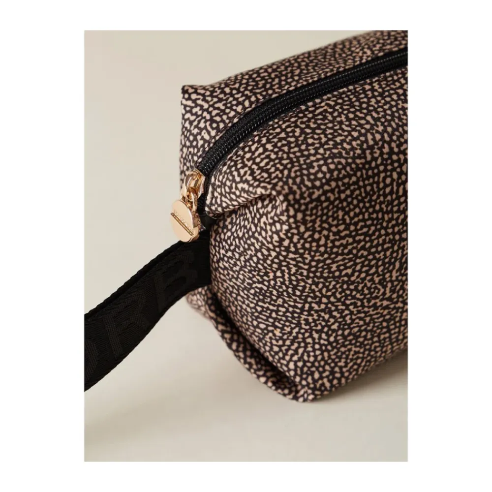 Borbonese Toilettasker*Kompakt Nylon Toilet Taske Brun