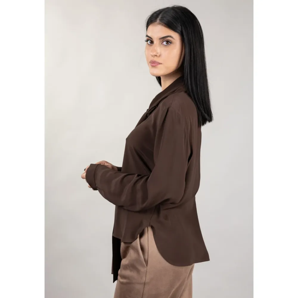 Seventy Bluser & Skjorter*Kortærmet Bluse Brun