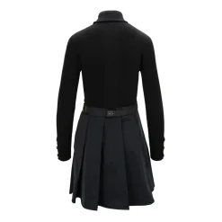 Elisabetta Franchi Kjoler*Kortærmet Kjole med Høj Hals Sort