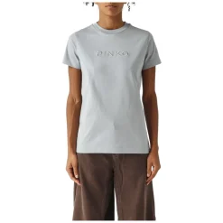 PINKO T-Shirts*Kortærmet T-shirt med broderet logo Blå