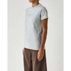 PINKO T-Shirts*Kortærmet T-shirt med broderet logo Blå