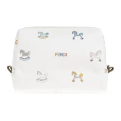 Fendi Toilettasker*Kosmetiktaske med print Hvid