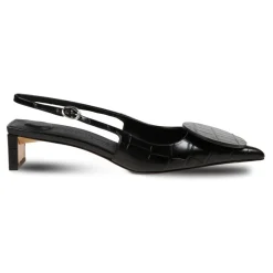 Jacquemus Pumps|Stiletter*Krokodilleeffekt Slingback Hæle Sort