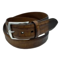 Paolo Vitale Bælter*Krokodillelæderbælte Brun