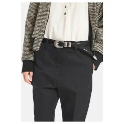 Barena Venezia Bælter*Krokodillepræget læderbælte Sort