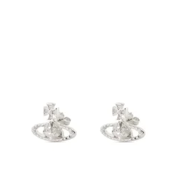 Vivienne Westwood Smykker*Krystal Bas Relief Øreringe Grå