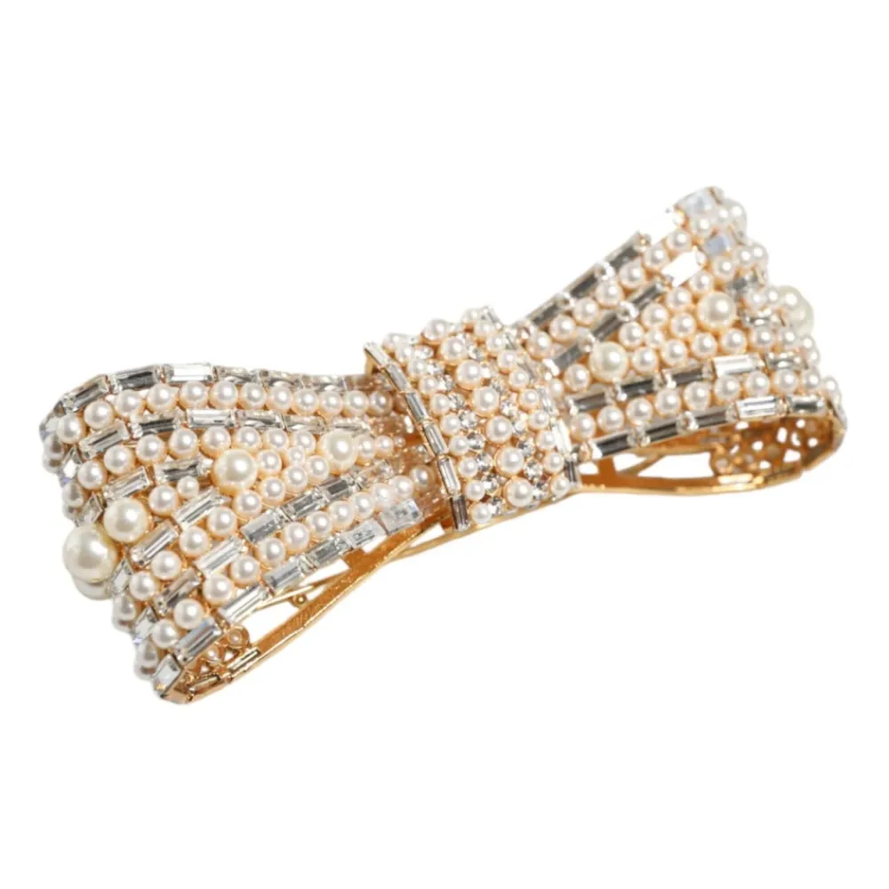 Dolce & Gabbana Smykker*Krystal Bue Broche d Tone Gul