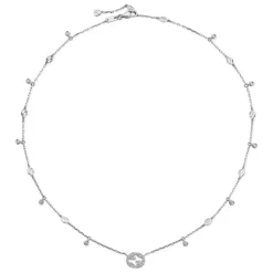 Gucci Smykker*18kt Hvidguld og Diamant Halskæde Grå