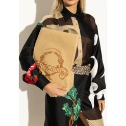 Moschino Clutch*Kuvert Clutch med Logo Beige