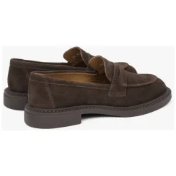 Estro Loafers*Kvinders Saddle Brown Penny Loafers lavet af italiensk ægte velour Brun