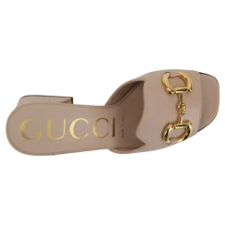 Gucci Stiletter*Kvinders Slip-On Lædersandaler Pink