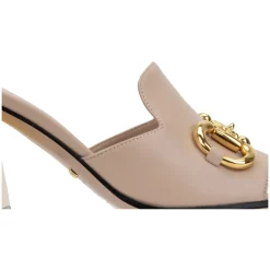 Gucci Stiletter*Kvinders Slip-On Lædersandaler Pink