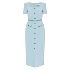 Self Portrait Kjoler*Lace Crystal-Embellished Midi Dress Blå