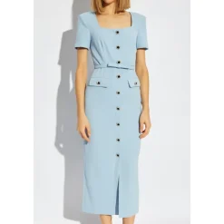 Self Portrait Kjoler*Lace Crystal-Embellished Midi Dress Blå