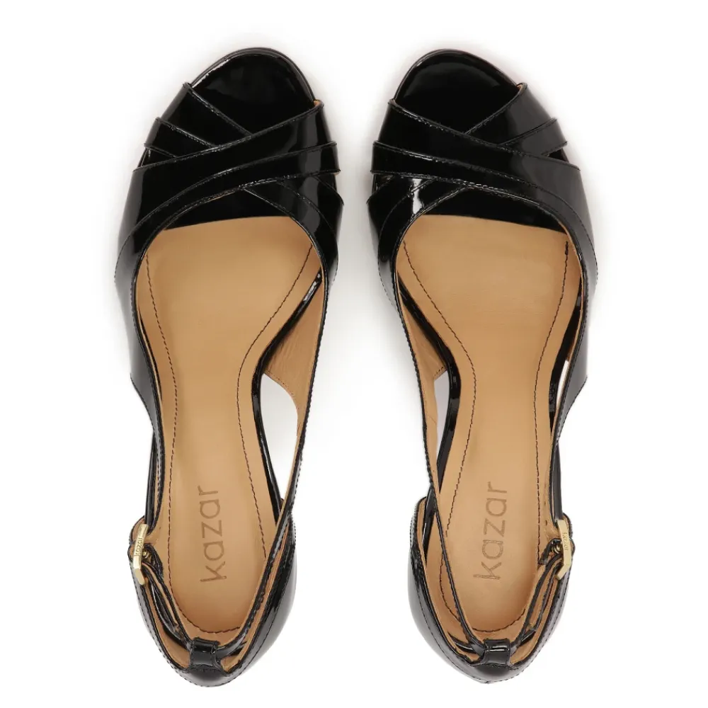Kazar Pumps*Lakerede e åbne tå pumper Sort