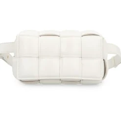 Bottega Veneta Bæltetasker*Lammeskind Kassette Taske Hvid