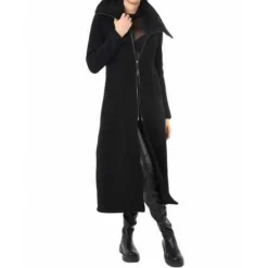 La Haine Inside Us Frakker*Lang Frakke med Lynlås Sort