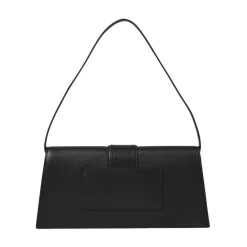 Jacquemus Skuldertasker*Lang lædertaske med aftagelig rem Sort
